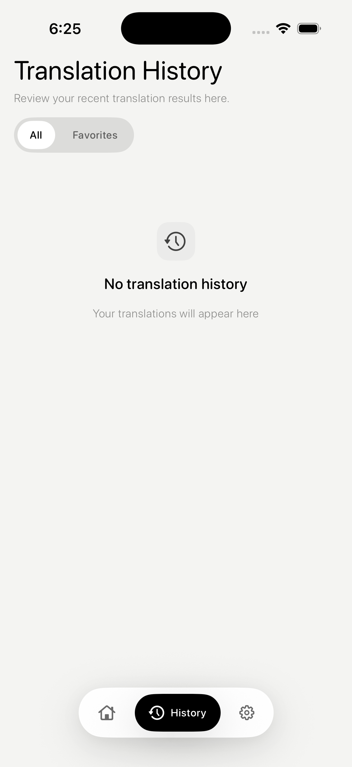 HoverLingo translation history